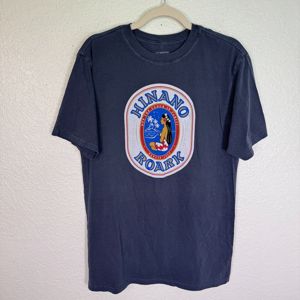 Roark Shirt Mens Small Hinano Label Graphic Premium Tee Tshirt Surf Beer Logo